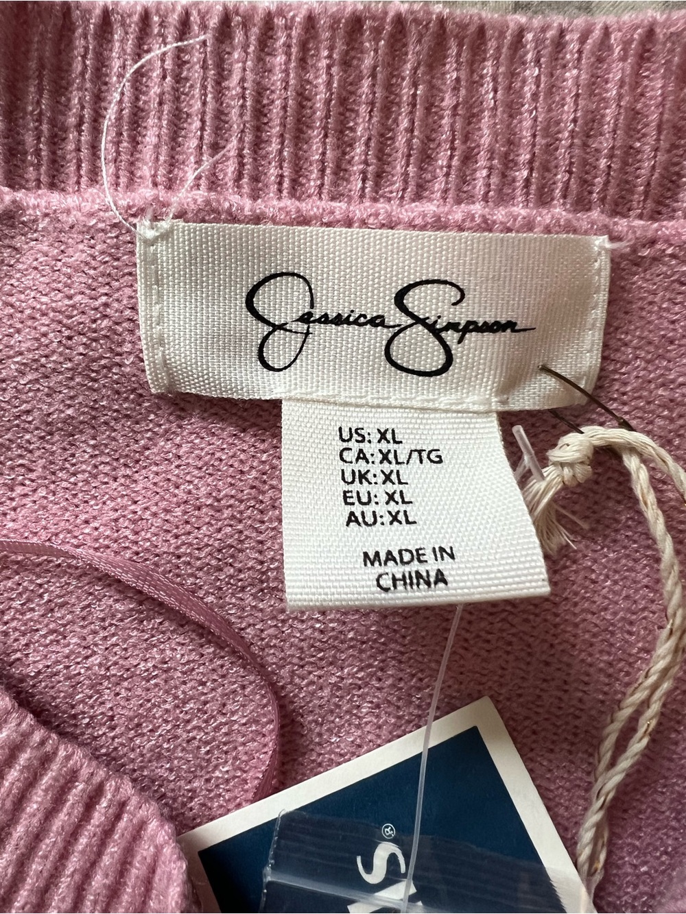 Jessica Simpson Pink Floral Embroidered Short-Sleeve Cardigan - Picture 2 of 5